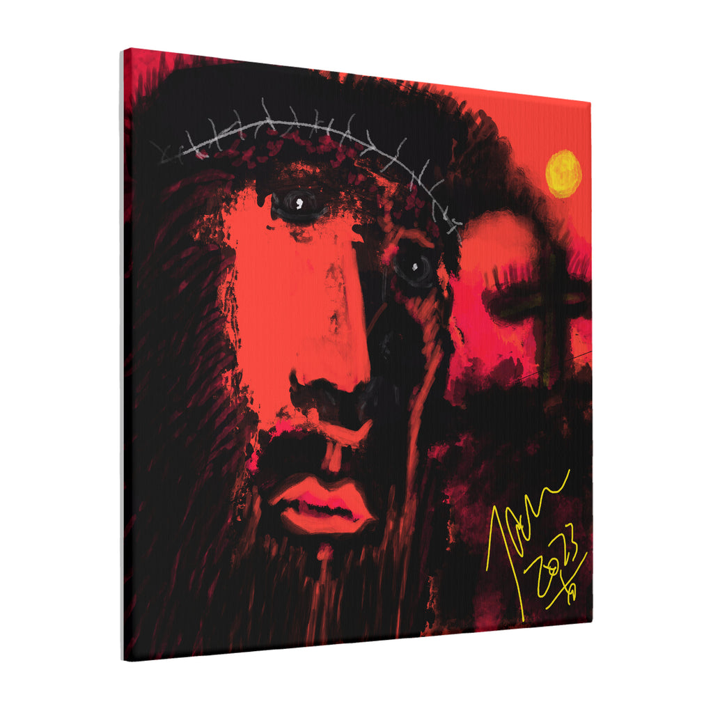The Savior - Canvas with Mounting Brackets 16x16in by The Art Assassin 74
