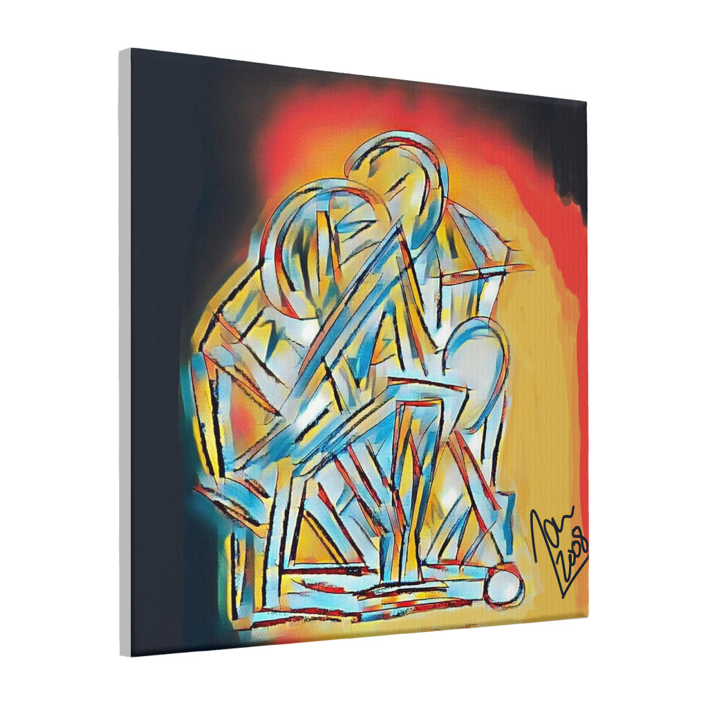Lovers- Canvas with Mounting Brackets 16x16in by The Art Assassin 74